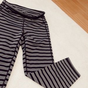 Athleta Mitered Stripe Leggings